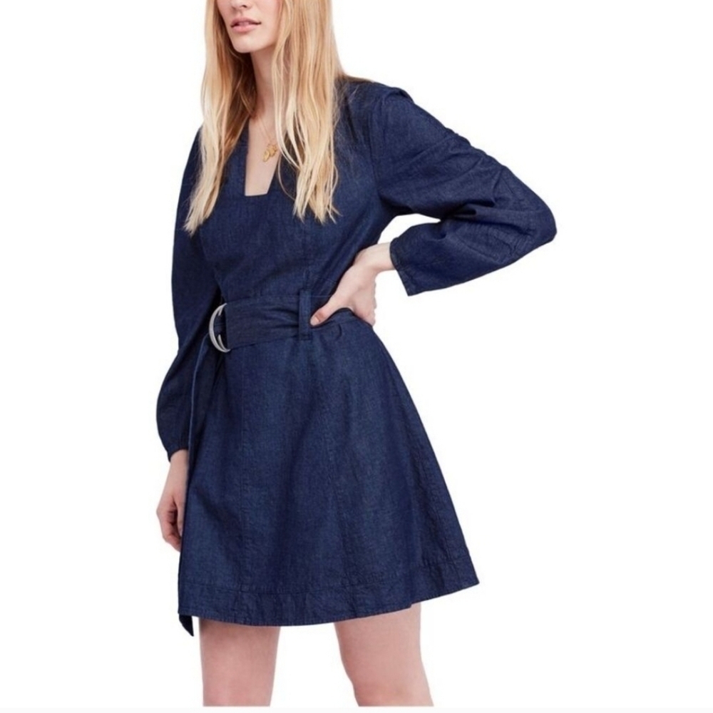 Free People Karmen Chambary Denim Dress